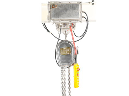 不銹鋼環鏈電葫蘆必須和不銹鋼小車搭配使用